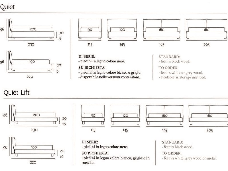 Letto Matrimoniale Samoa Modello Quiet