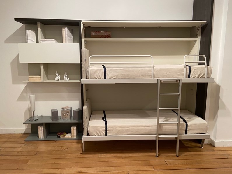 Letto singolo a scomparsa in legno KALI DUO 2200 di Clei