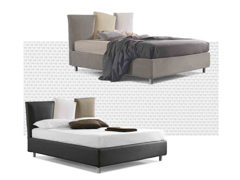 Letto Stilfar Viola Matrimoniale Moderno Imbottiti