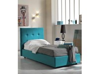 Letto Stones singolo modello Eleonora. Letto comprensivo di contenitore e di rete disponibile in varie colorazioni.