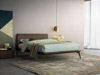 letto con testata rovere