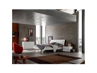Santa Lucia letto modello Parentesi con testiera imbottita con luce