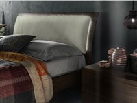 Santa Lucia letto modello Parentesi con testiera imbottita con luce