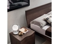 Letto matrimoniale in olmo scuro legno