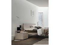 Letto matrimoniale in olmo chiaro bianco