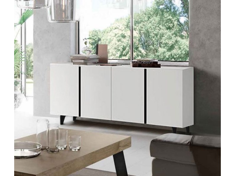 Madia Madia 3 ante 2 cassetti in finitura bianco laccato opaco bl in