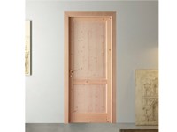 Porta battente in legno massello abete sbiancato scontata