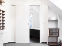 Porta scorrevole moderna liscia bianca