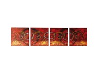 Quadro moderno olio su tela Astratto di Stones con set di 4