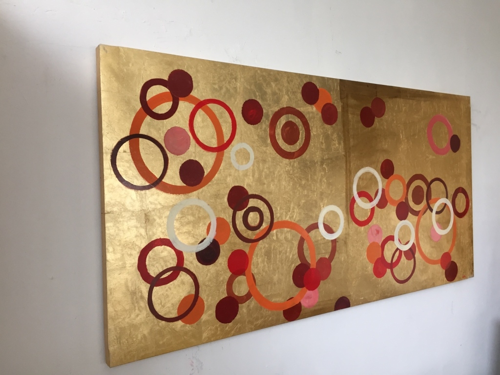 Quadro astratto moderno foglia oro quadri moderni a prezzi scontati Lampadari fogla oro moderno