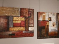 Quadro con figure astratte