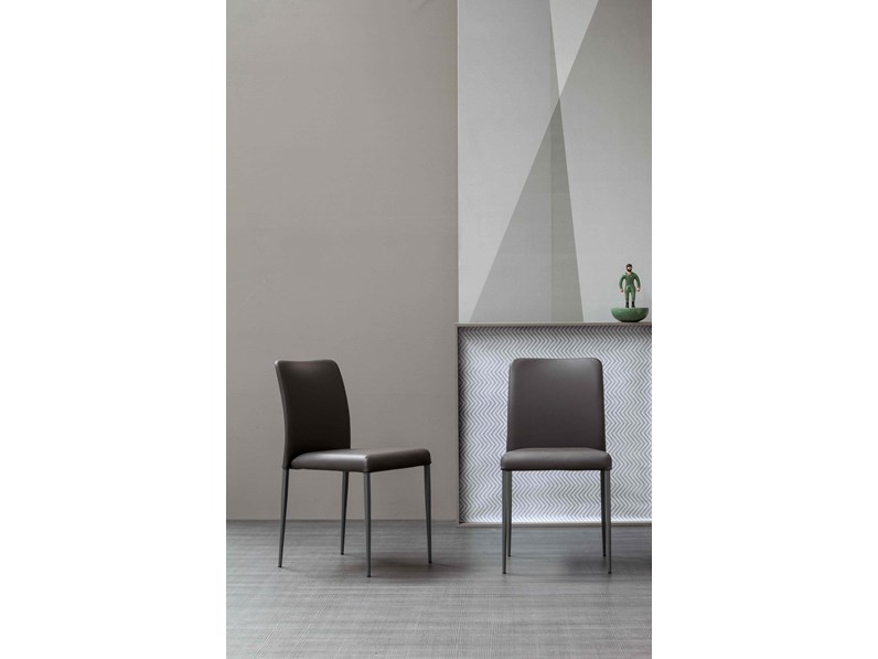 Bonaldo 4 Sedie Deli Ecopelle Moderne Schienale alto Bonaldo 4 Sedie Deli Ecopelle Moderne Schienale alto