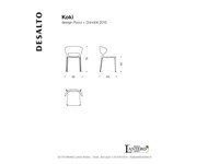 Sedia Desalto Set 4 sedie con braccioli koki 707 Design