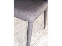 Ozzio Sedia 4 sedie aperol imbottita e rivestita ecopelle nabuk rigio easyline di ozzio scontato del -48 %