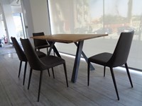 Ozzio Sedia 4 sedie aperol imbottita e rivestita ecopelle nabuk rigio easyline di ozzio scontato del -48 %