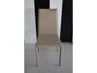 Sedia Asolo Alta in cuoio colore sabbia