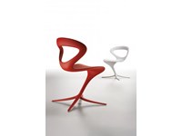 Sedia Callita Infiniti design moderno in poliuretano bianco