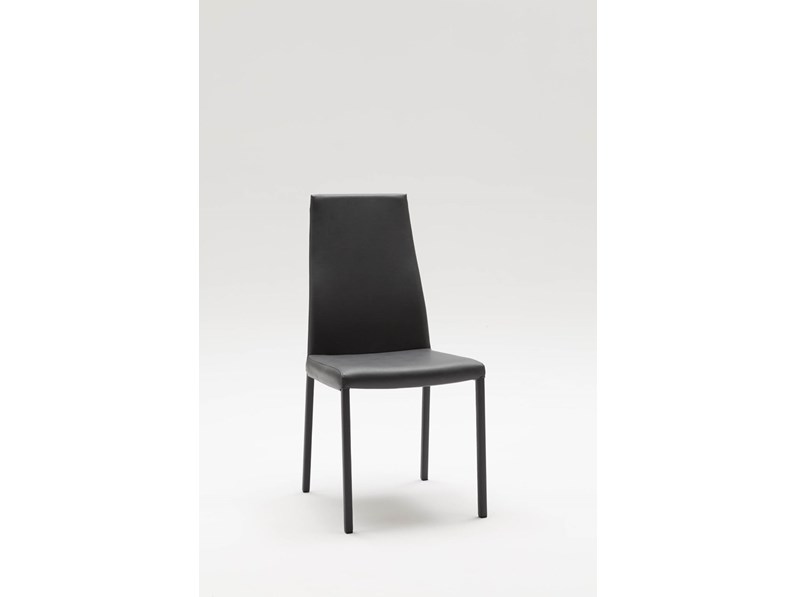 Sedia con schienale alto Blitz ecopelle nabuk grigio Ozzio a Sedia Blitz da Ozzio Italia | Designbest
