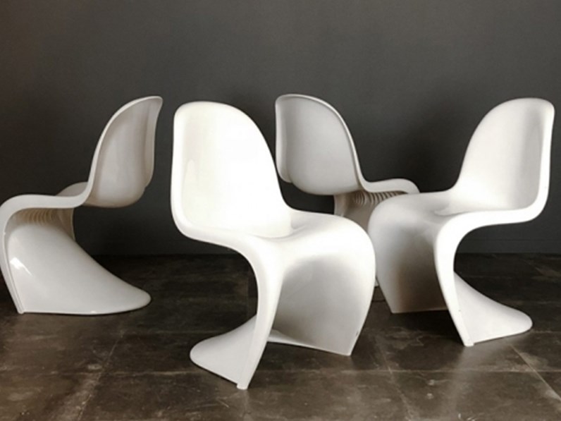 Sedia con schienale medio Panton chair Vitra in Offerta Outlet