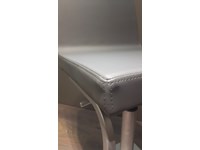 Sgabello di design ecopelle grigio