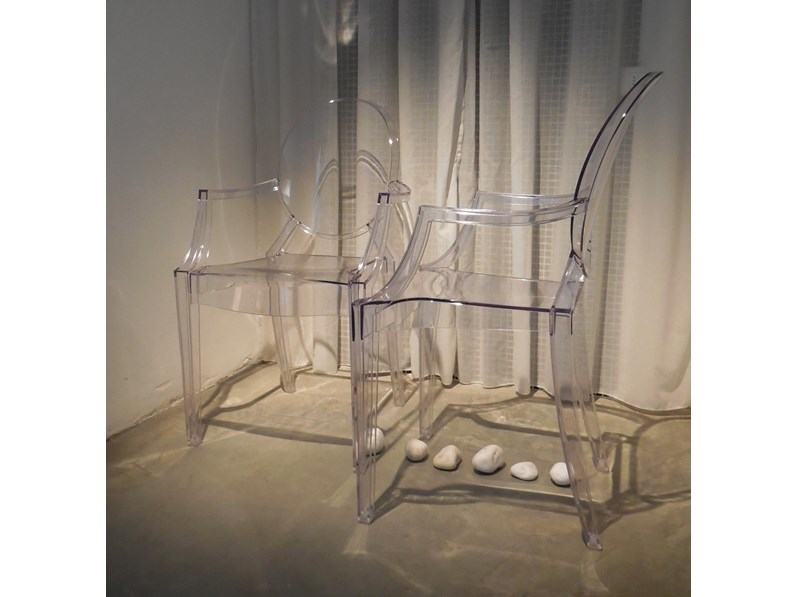 Sedia Kartell set 4 sedie louis ghost Kartell in OFFERTA OUTLET Sedia Kartell set 4 sedie louis ghost Kartell in OFFERTA OUTLET