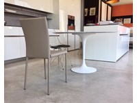 Set 4 Sedie Ozzio Design Modello Pemiere ecopelle - colori , antracite-bianca-crema caffè Impilabili.