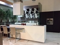 Set 4 Sedie Ozzio Design Modello Pemiere ecopelle - colori , antracite-bianca-crema caffè Impilabili.