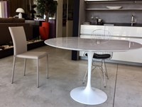 Set 4 Sedie Ozzio Design Modello Pemiere ecopelle - colori , antracite-bianca-crema caffè Impilabili.