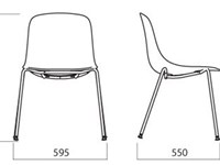 Infiniti Sedia Pure loop binuance Plastica Design Impilabile
