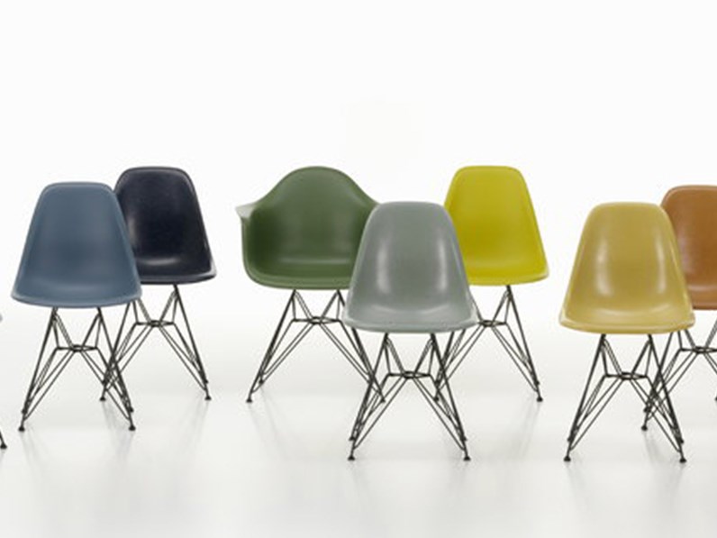 SEDIA Vitra Fiberglass chair dsr PREZZI OUTLET