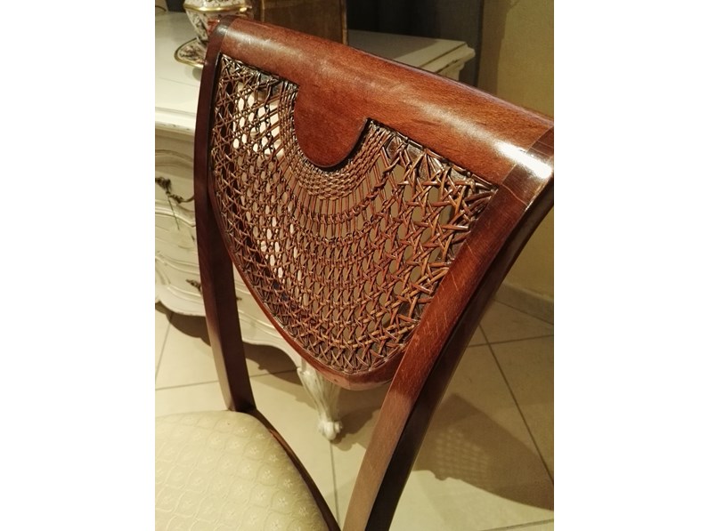 Seggiolone Per Bambino In Noce E Paglia - Design Classico E Sicuro - Foto 2