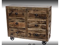 cassettiera industrial brooklyn con ruote 6 cass in offerta outlet