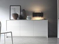 Madia Password di Calligaris, 3 ante, Bianco Ottico Opaco