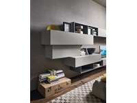 Composizione soggiorno SAN GIACOMO design modello LAMPO L5C02 composta da elementi con anta in laccato opaco Ardesia ed elementi in lacccato opaco colore Ferro . Dimensione della composizione come foto: Lunghezza 330 cm, Profondità 54,6 cm, Altezza 144 cm. Scontata del -40% Offerta Outlet Mobilgross Seveso