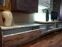mobile soggiorno vintage decape' white bronzo in offerta nuovimondi