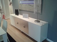 Credenza planning particolare anta foglia argento