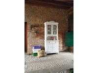 Credenza con alzata a vetri-Shabby
