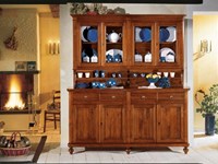 Credenza vetrina in stile classico mobile rustico artigianale