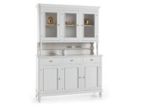 Credenza con vetrina quattro ante in legno