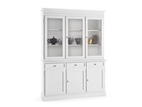 mobile soggiorno in legno verniciato bianco in stile schiabby chic mobile artigianale di Mottes Mobili