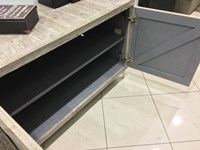 Credenza Madia Dialma Brown finitura grigio ossidato in legno vecchio DB003987