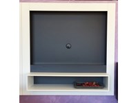Composizione Feg modello Headline-parete soggiorno Laccato Opaco Bianco e Nero Soggiorno completo di Design.