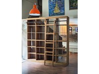LIBRERIA CONVENIENZA MODULARE IN LEGNO DI NOCE SUAR