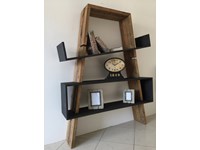 Libreria Dialma Brown in legno di pino vecchio modello 4508