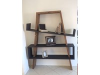 Libreria Dialma Brown in legno di pino vecchio modello 4508