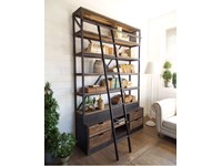 libreria industrial con scala legno masello e ferro in offerta scontatissima outlet offerta outlet 160 x 45 x h 244