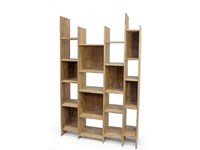 libreria minimal zen il rovere massello light india in offerta