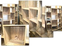 libreria minimal zen il rovere massello light india in offerta