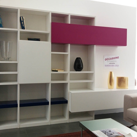 Libreria moderna in legno bianco soggiorni a prezzi scontati Librerie moderne in rovere