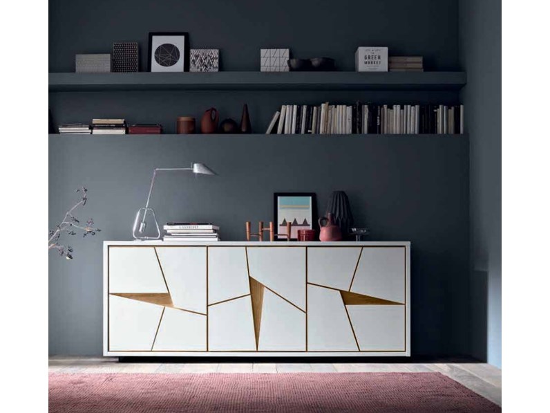 Madia moderna bianca legno offerta PREZZI OUTLET